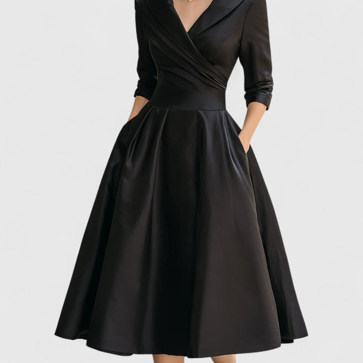 Rosalie | Elegantes Midikleid mit subtilem Glanz