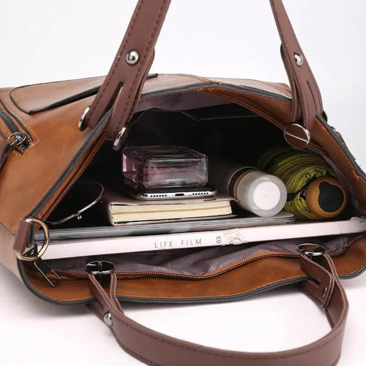 Nancy - Zeitlose Eleganz Leder Schultertasche