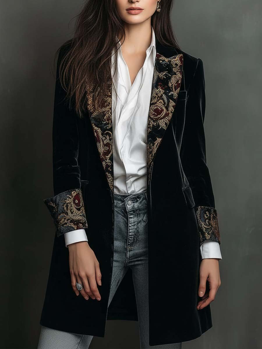 Noir Baroque | Damen Slim Fit Reversblazer