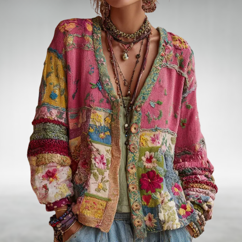 Mavy | Boho Strickjacke