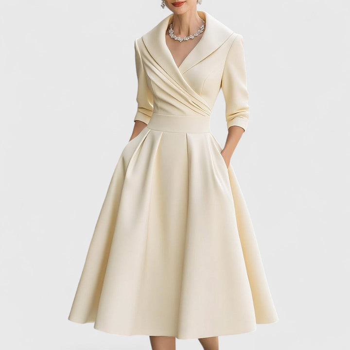 Rosalie | Elegantes Midikleid mit subtilem Glanz