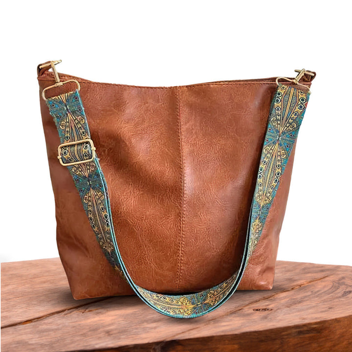 Linda - Vintage Charme Leder Schultertasche