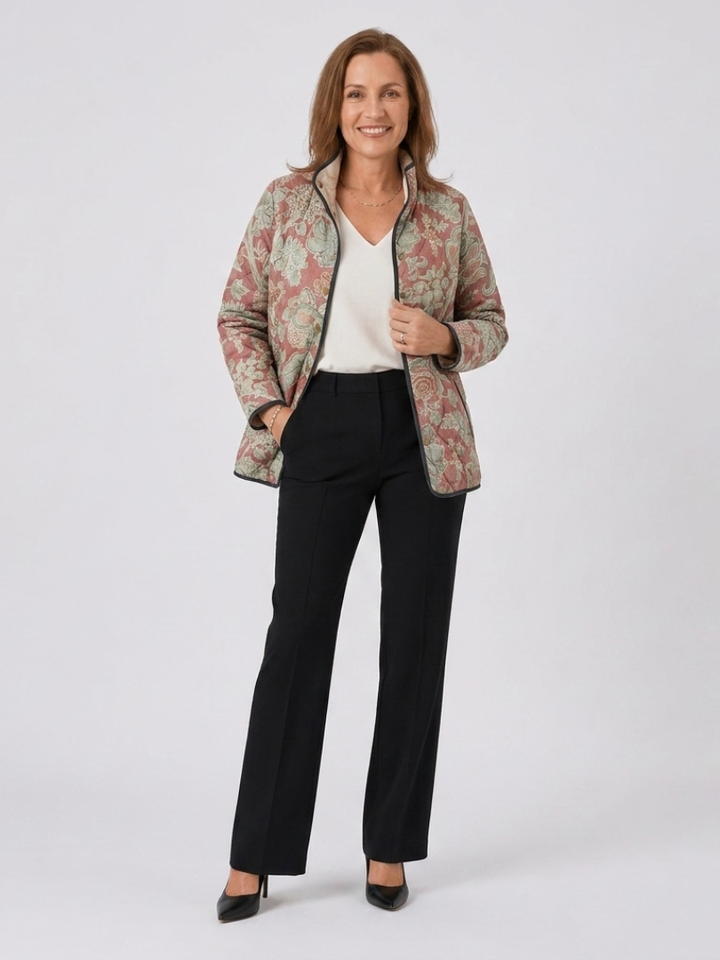 Christiane | Steppjacke mit Vintage-Blumen