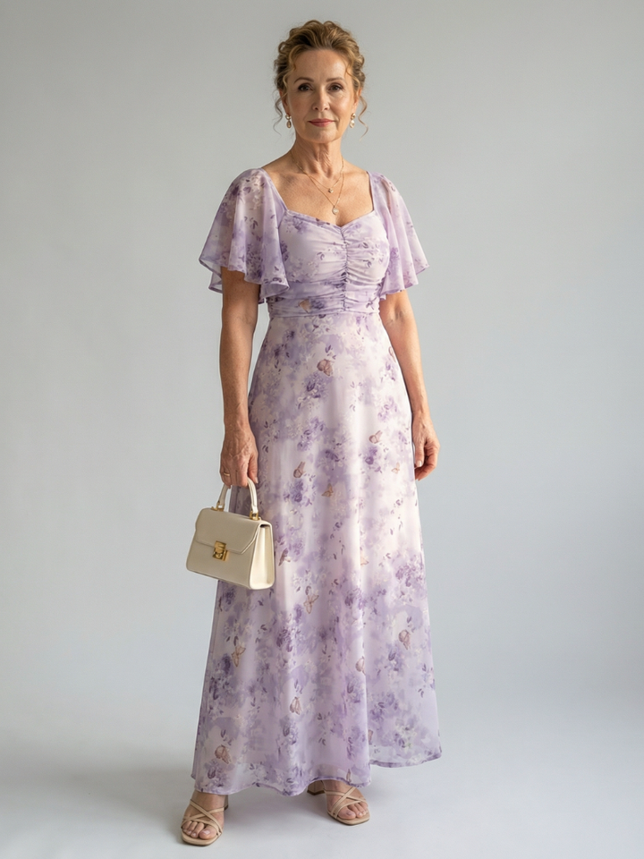 Vaelis | Midi-Kleid mit Flügelärmeln