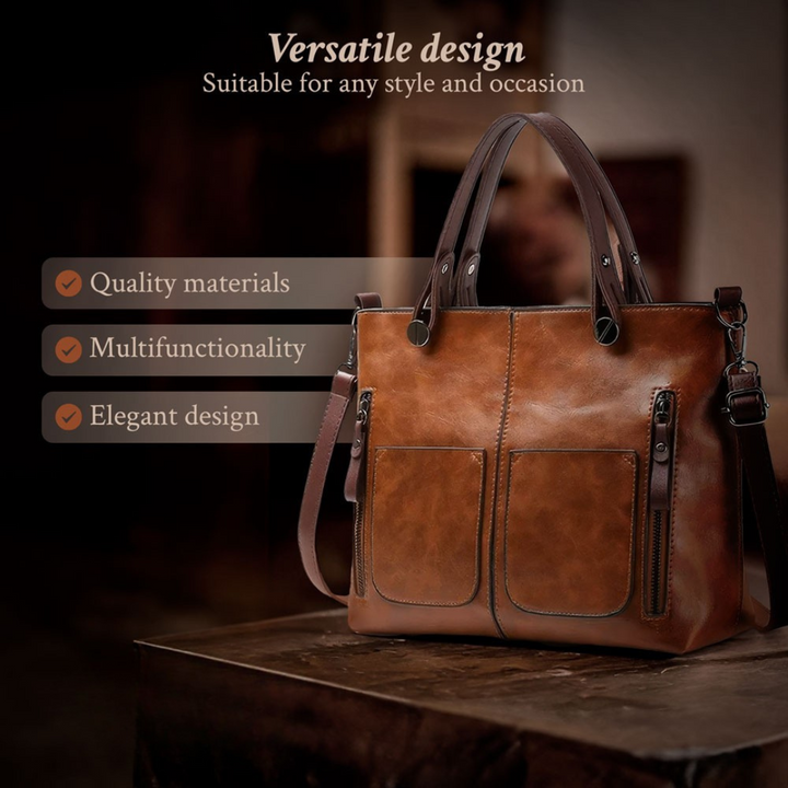 Nancy - Zeitlose Eleganz Leder Schultertasche