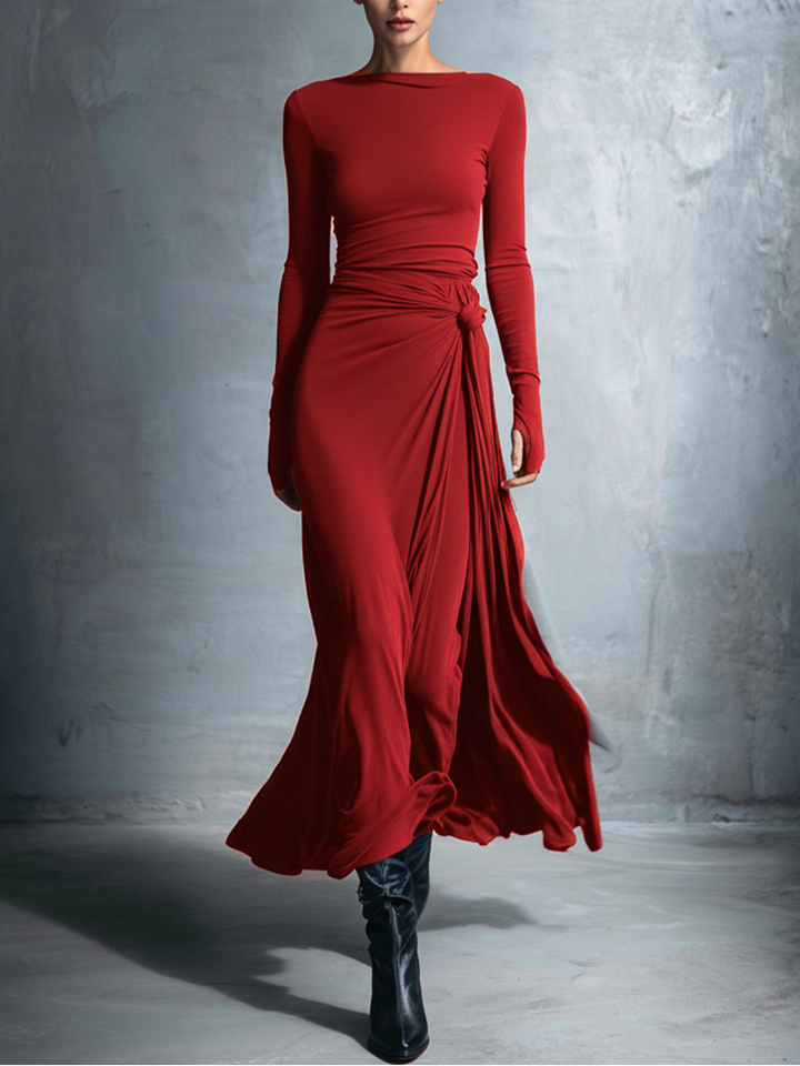 Sigrid | Maxikleid mit Knoten