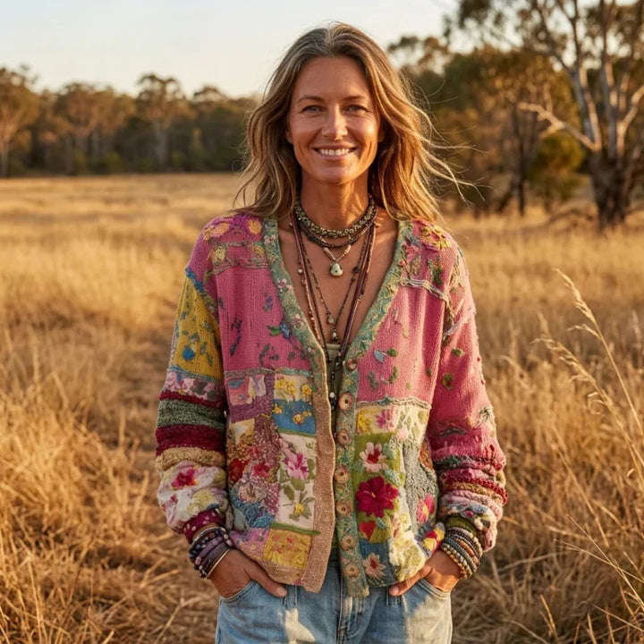 Mavy | Boho Strickjacke