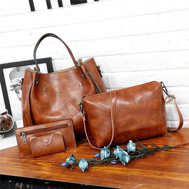 Riley - Vintage Soft 4-teiliges Lederhandtaschen-Set