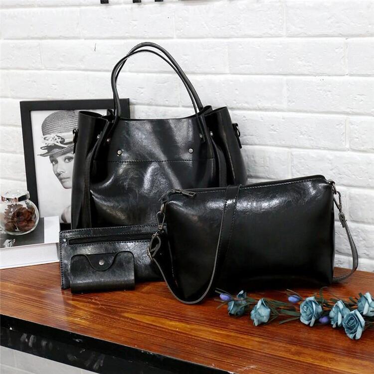 Riley - Vintage Soft 4-teiliges Lederhandtaschen-Set
