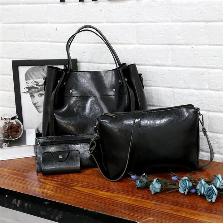 Riley - Vintage Soft 4-teiliges Lederhandtaschen-Set