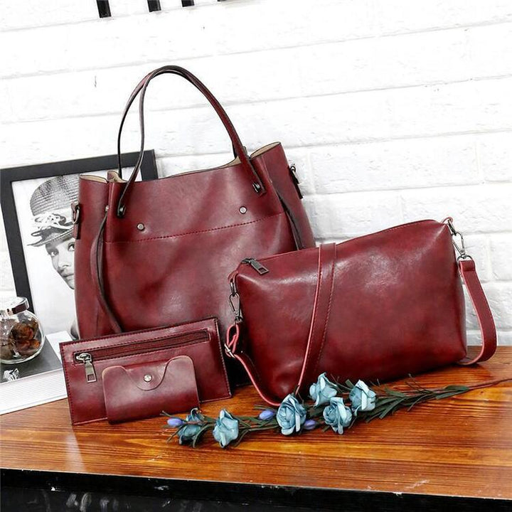 Riley - Vintage Soft 4-teiliges Lederhandtaschen-Set