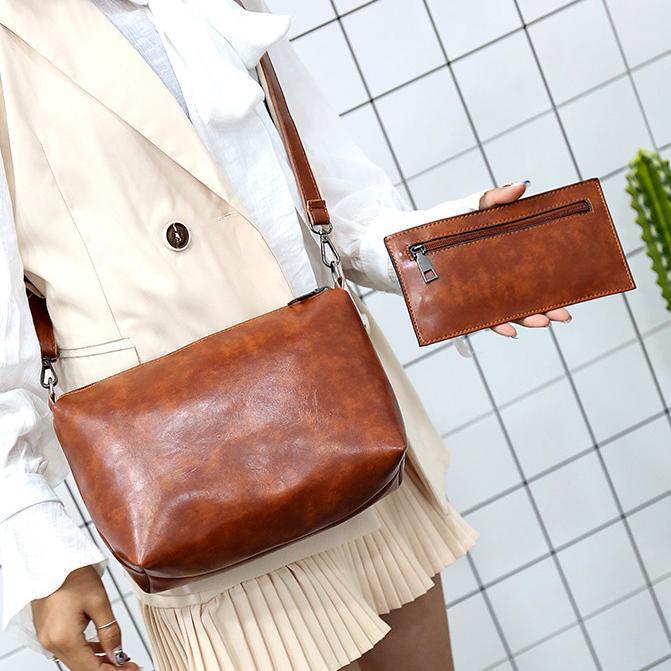 Riley - Vintage Soft 4-teiliges Lederhandtaschen-Set