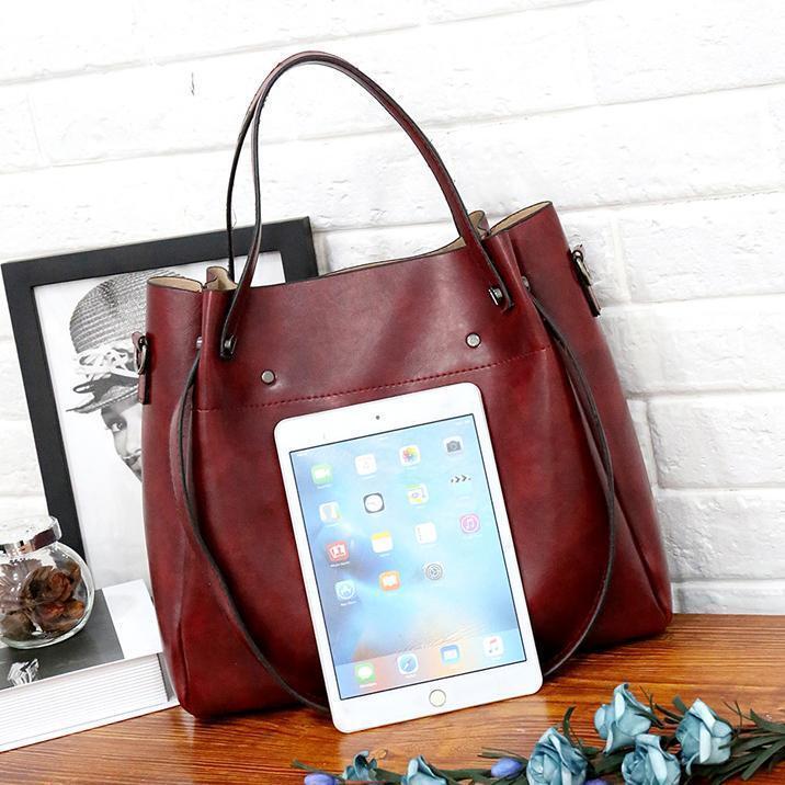 Riley - Vintage Soft 4-teiliges Lederhandtaschen-Set