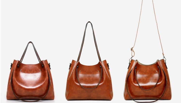 Riley - Vintage Soft 4-teiliges Lederhandtaschen-Set
