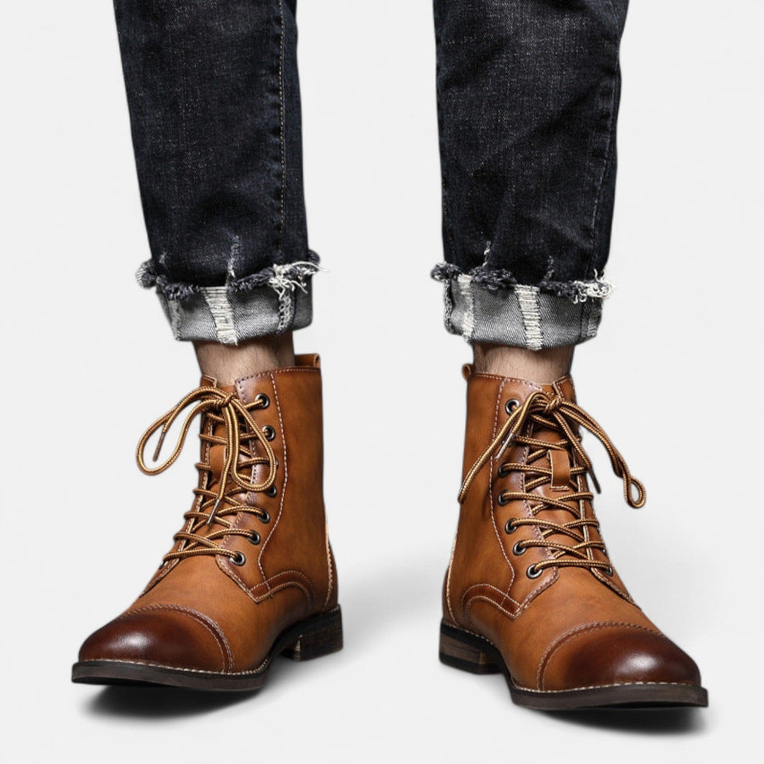 Waltherhaus präsentiert: Elias™ | Stilvolle Herrenstiefel aus hochwertigem Kunstleder