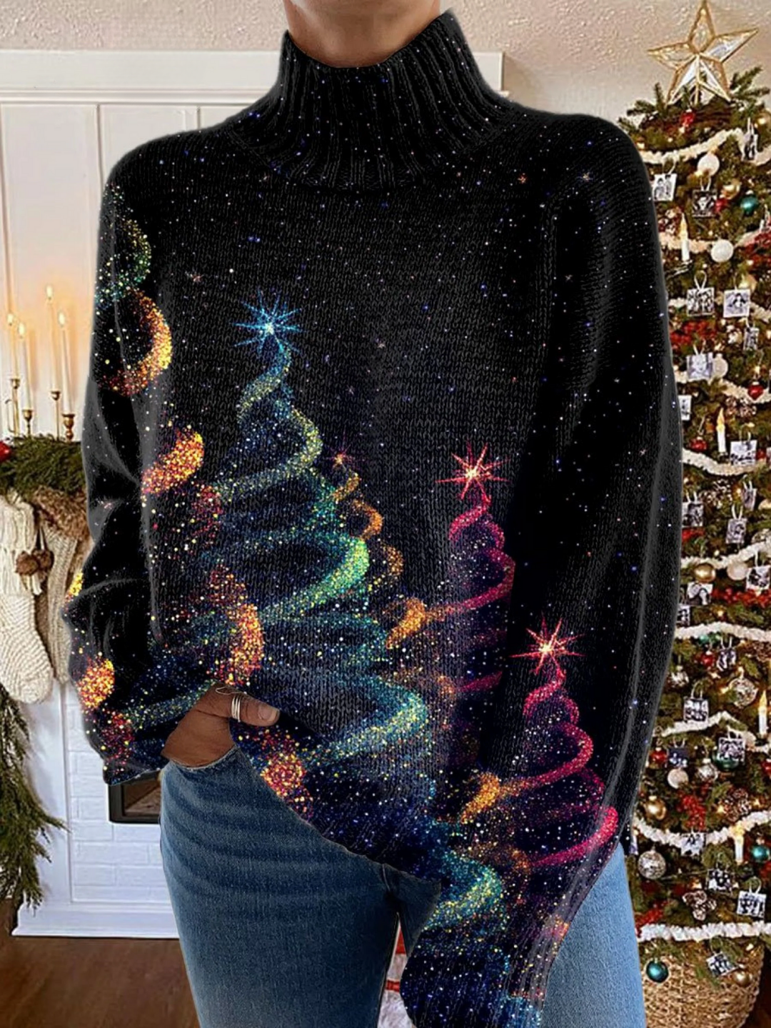 Noelle™ - Funkelnder Rollkragenpullover