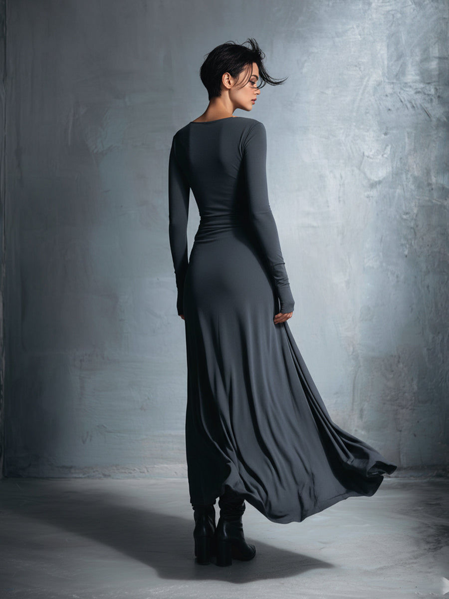 Sigrid | Maxikleid mit Knoten