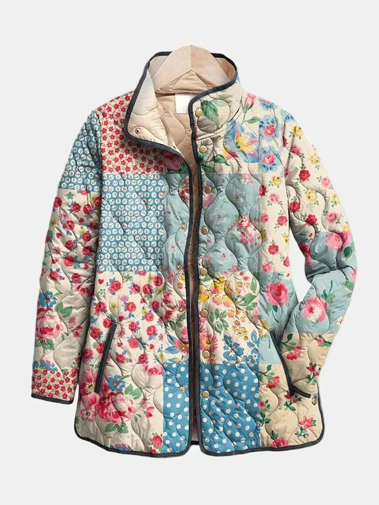 Sabine | Patchwork-Steppjacke in Pastell