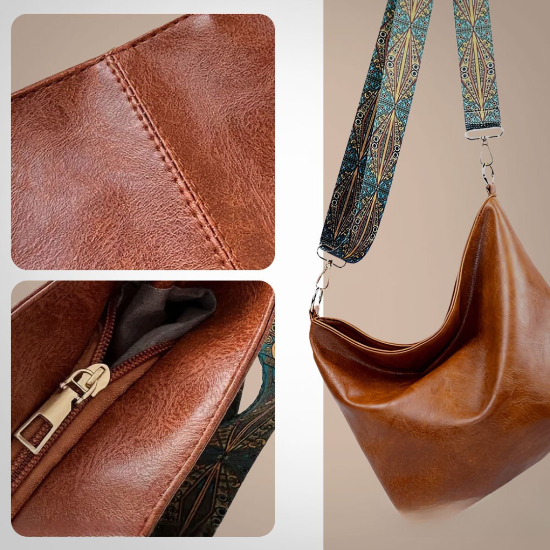 Linda - Vintage Charme Leder Schultertasche