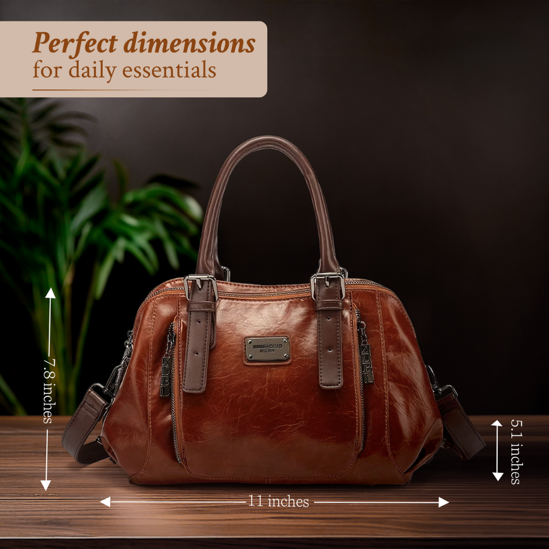 Katherine - Luxuriöse Statement-Lederhandtasche