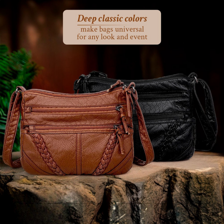 Ellen - Klassische Harmony Leder Tasche