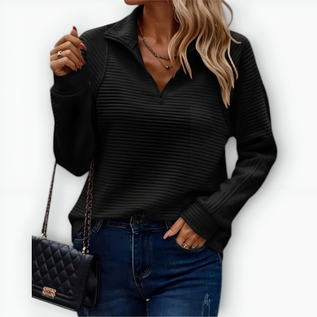 Camila | Pullover mit Halbreißverschluss