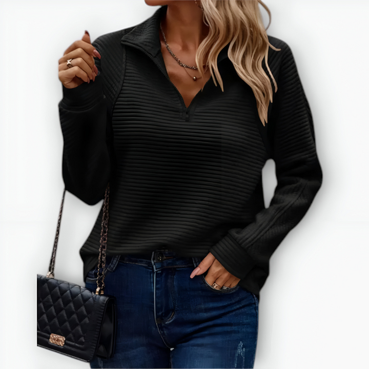 Camila | Pullover mit Halbreißverschluss