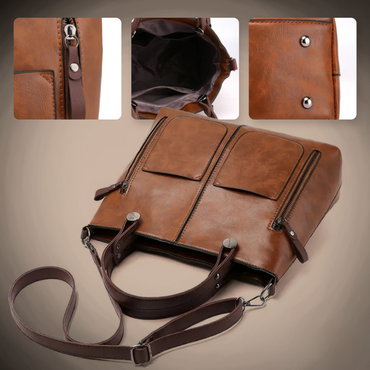 Nancy - Zeitlose Eleganz Leder Schultertasche