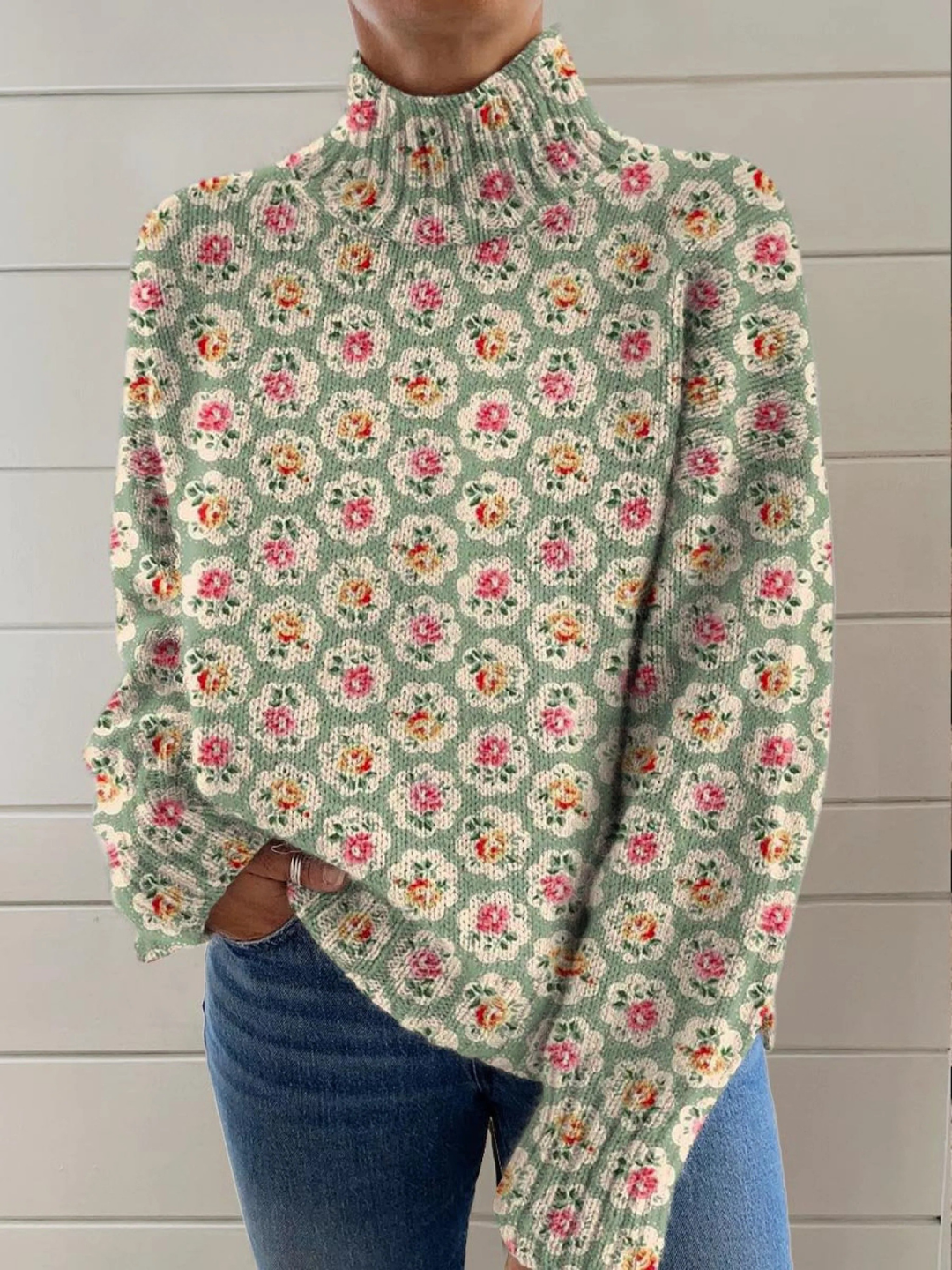 Rosalie™ - Kunst Turtleneck Pullover