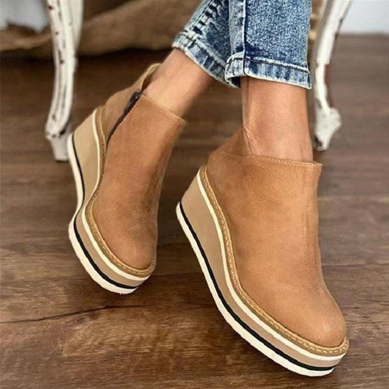 Sabine | Keil-Stiefeletten mit Plateau