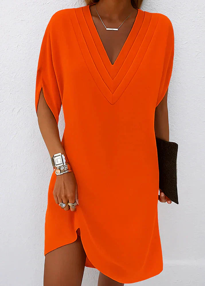 Avery | Sweat Maxi Kleid Knopfkragen