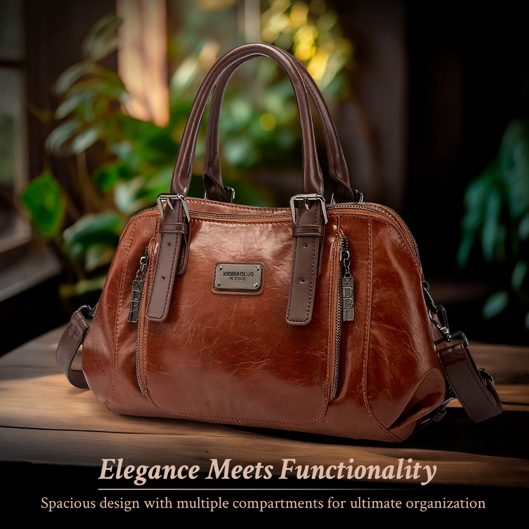 Katherine - Luxuriöse Statement-Lederhandtasche