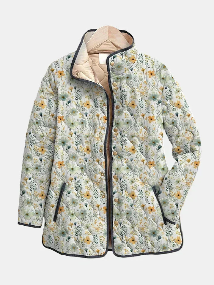 Annette | Steppjacke mit zartem Blumenmuster