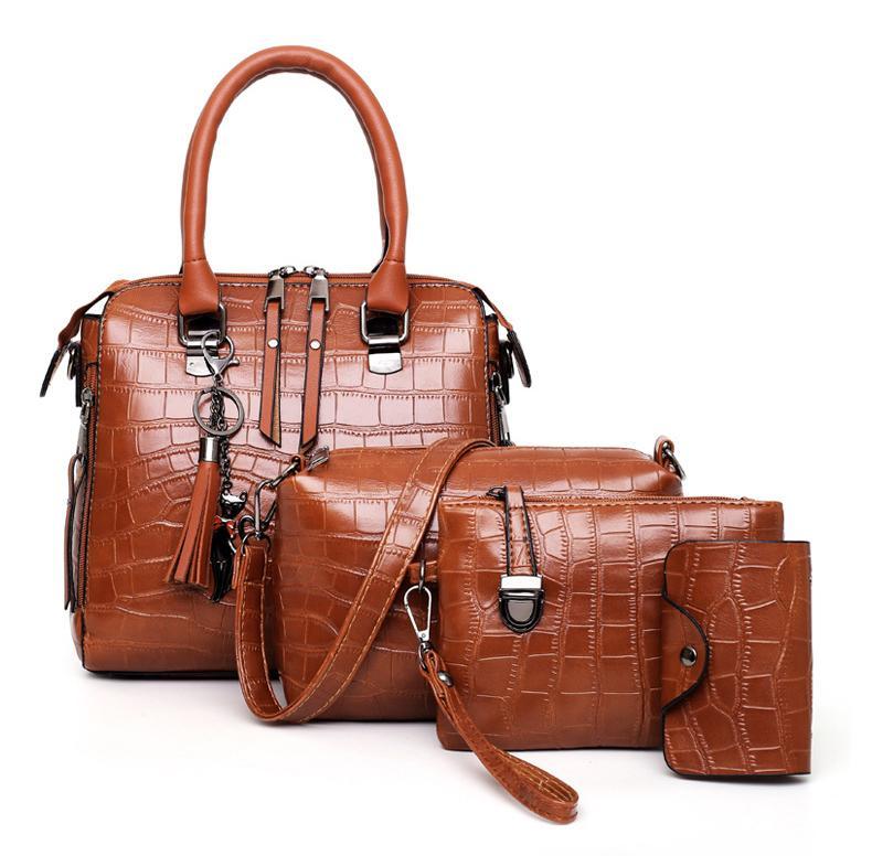 Evelyn - Everyday Elegance 4-teiliges Lederhandtaschen-Set