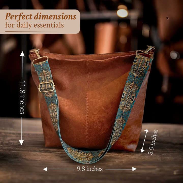 Linda - Vintage Charme Leder Schultertasche