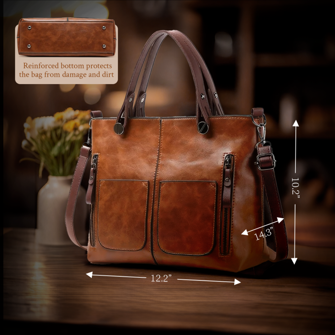 Nancy - Zeitlose Eleganz Leder Schultertasche