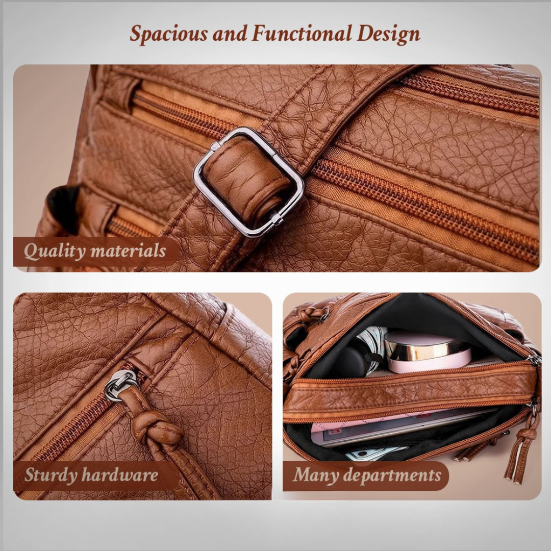 Ellen - Klassische Harmony Leder Tasche