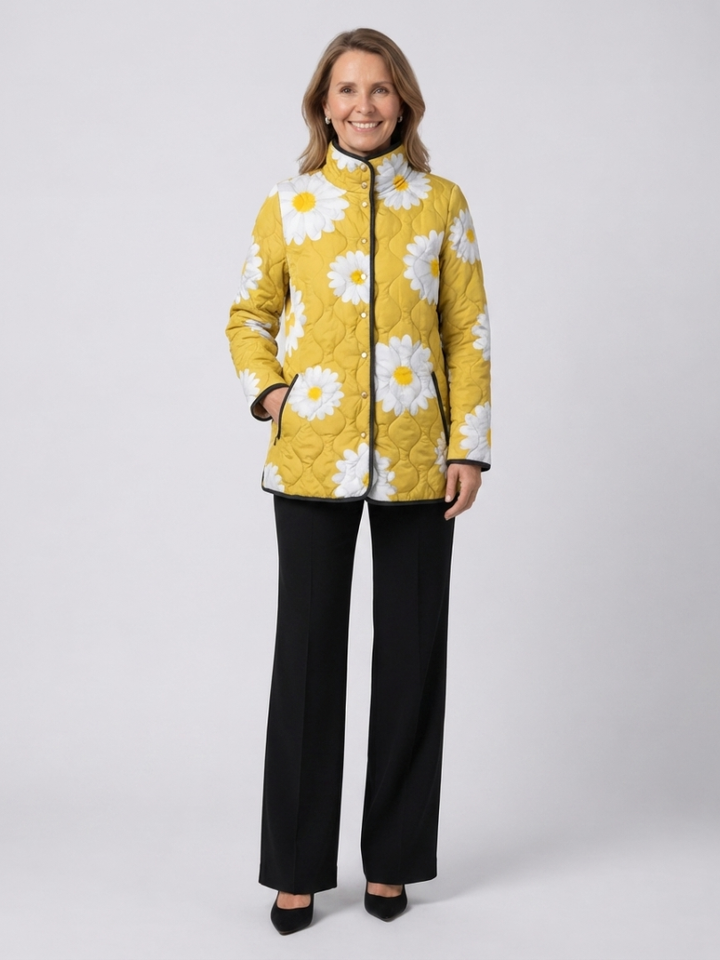 Heike | Steppjacke mit Gänseblümchen