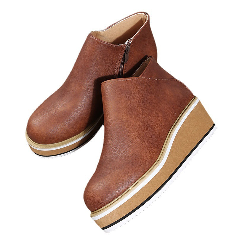 Sabine | Keil-Stiefeletten mit Plateau