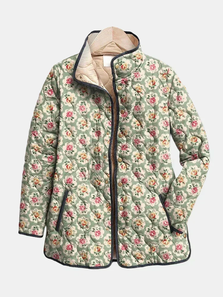 Doris | Steppjacke mit Blümchenmuster