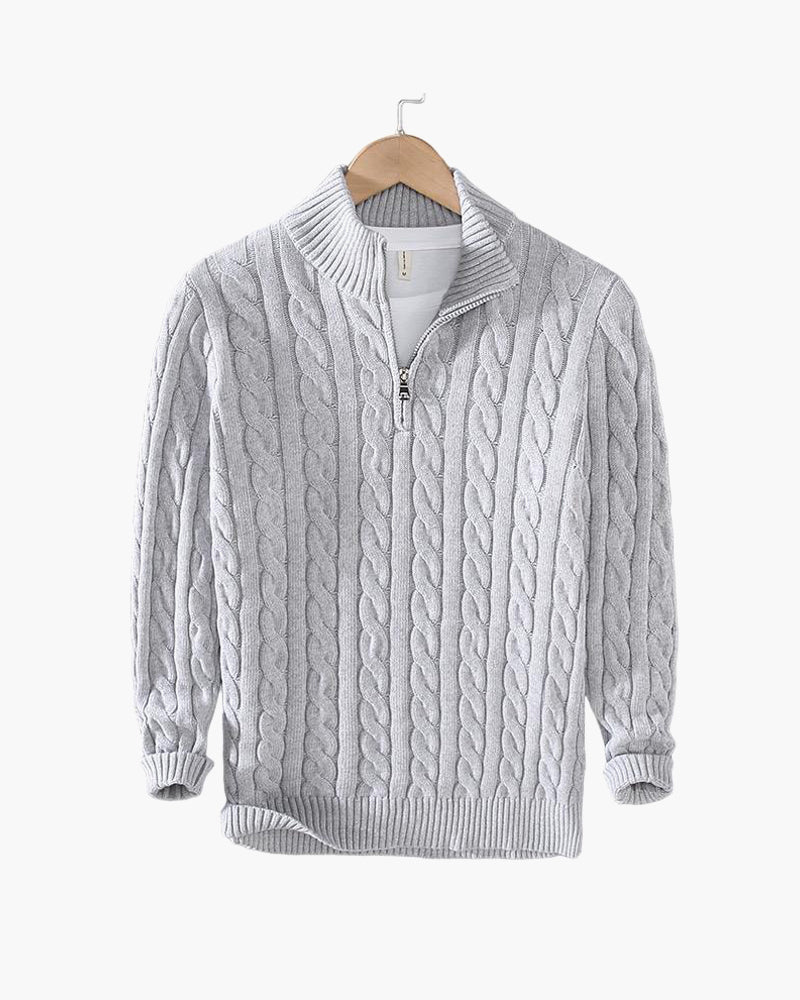 Lukas | Klassischer Strickpullover mit Half-Zip