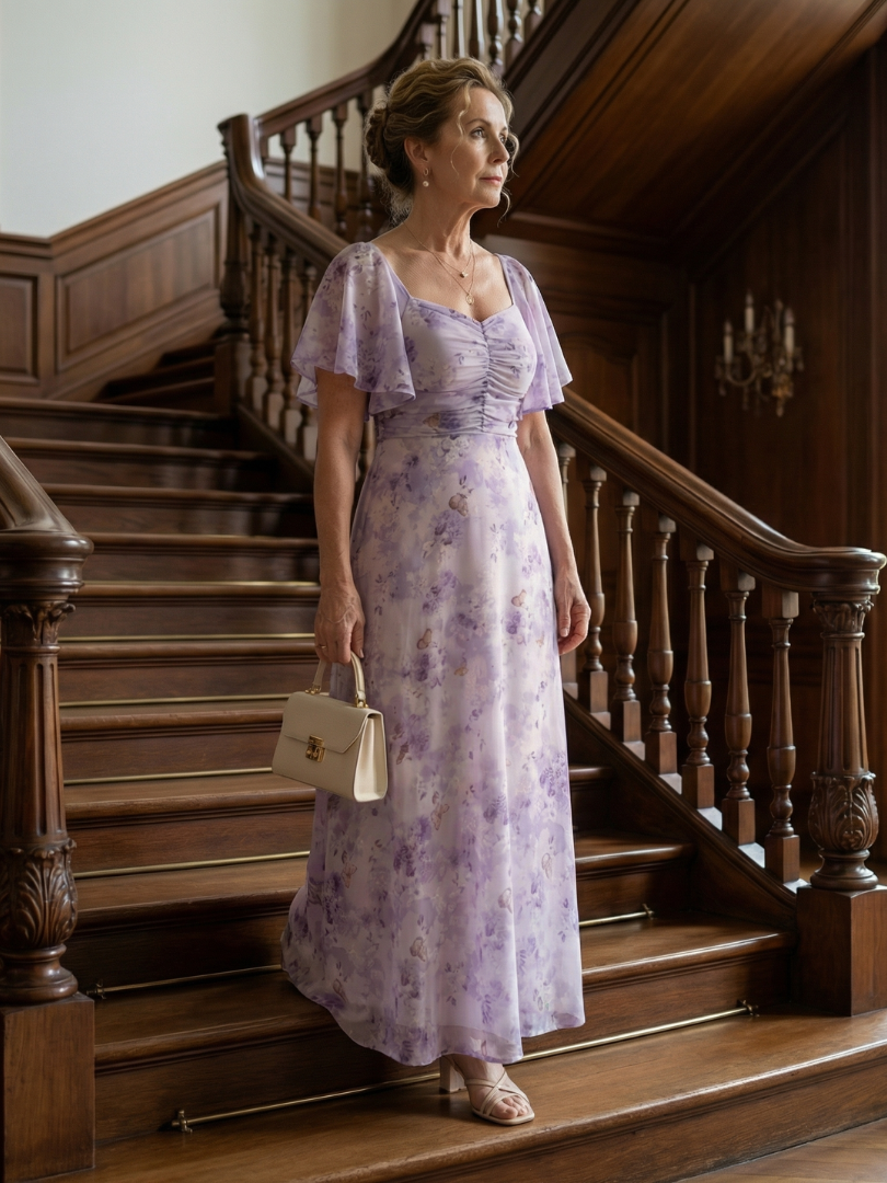 Vaelis | Midi-Kleid mit Flügelärmeln