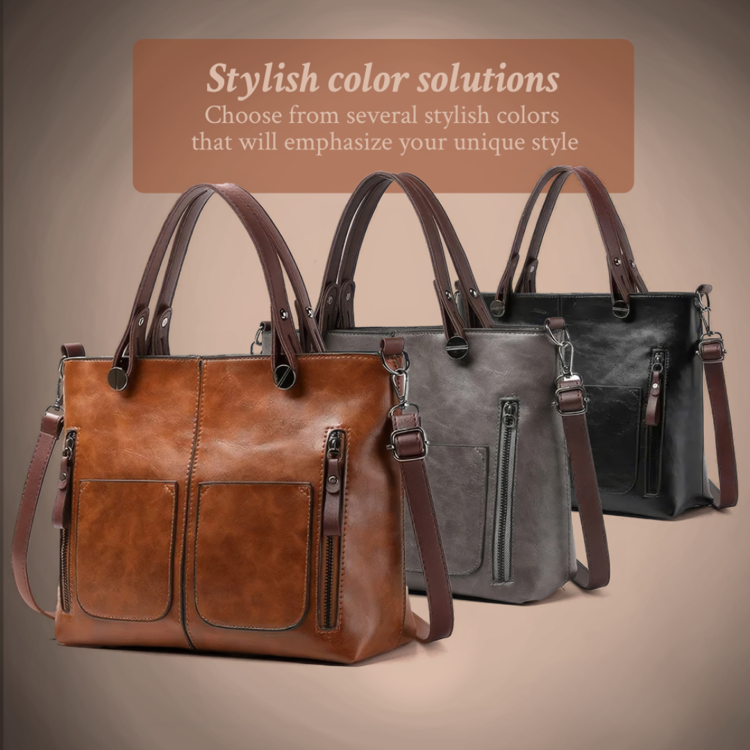 Nancy - Zeitlose Eleganz Leder Schultertasche