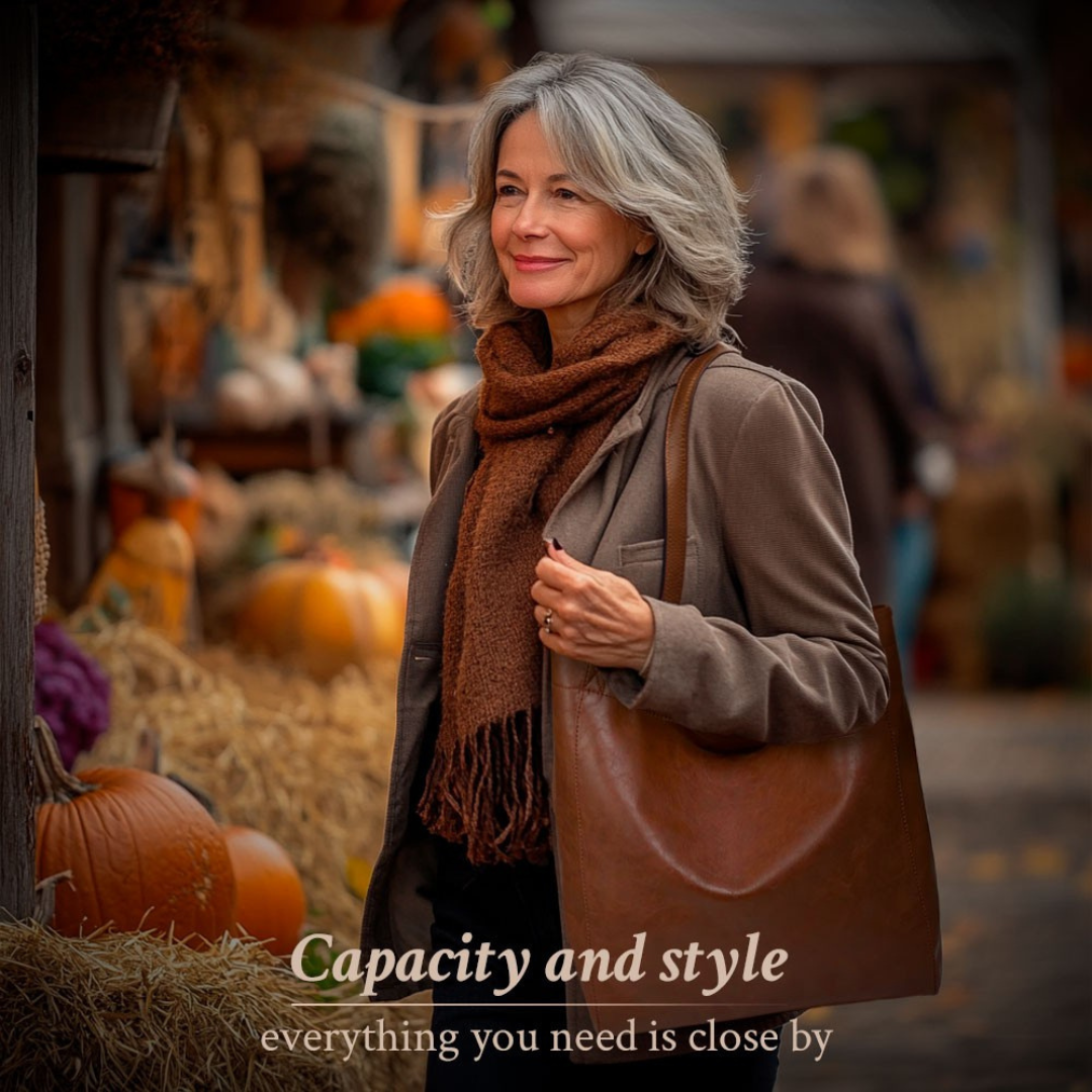 Carol - Moderne Chic Leder Tote Bag