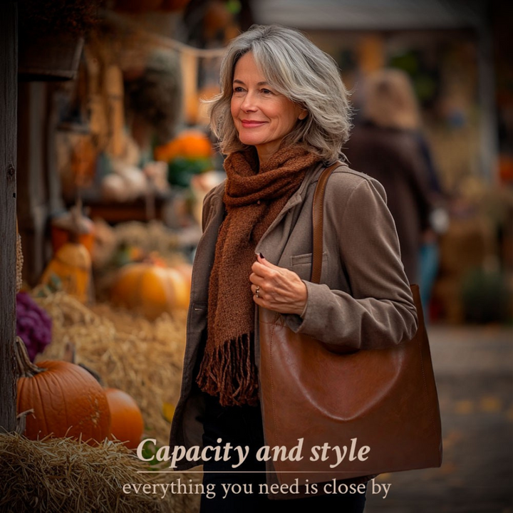Carol - Moderne Chic Leder Tote Bag