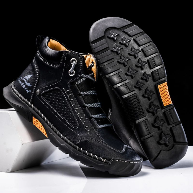 Leon | St. Moritz Leder High Top Schuhe von Waltherhaus – Stil trifft Komfort!
