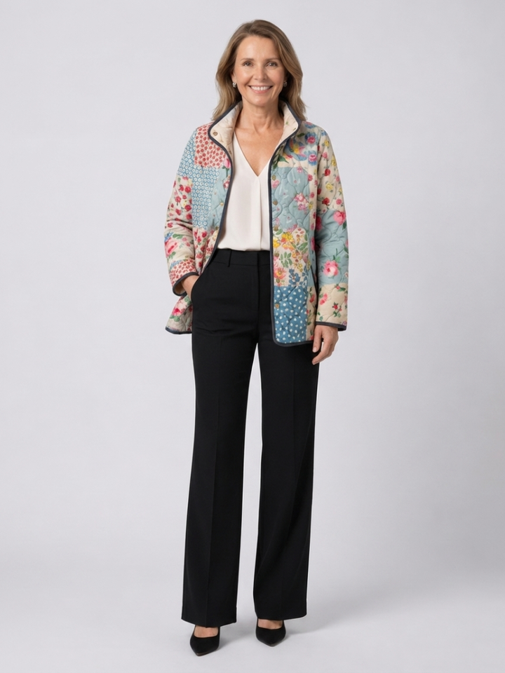 Sabine | Patchwork-Steppjacke in Pastell
