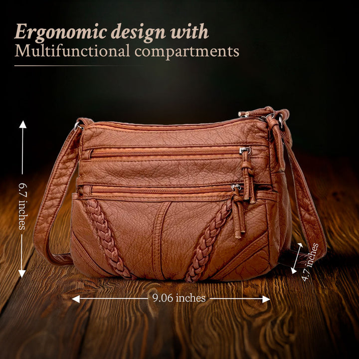 Ellen - Klassische Harmony Leder Tasche
