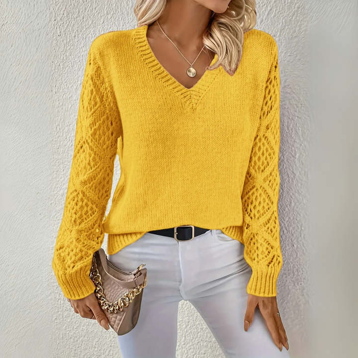 Adriana | Lässiger Pullover mit V-Ausschnitt
