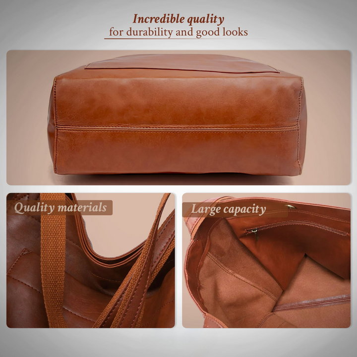 Carol - Moderne Chic Leder Tote Bag